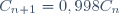 C_{n+1} = 0,998 C_{n}